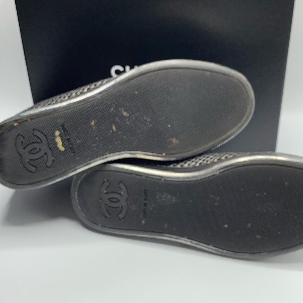 ❌SOLD❌ CHANEL High Top Mesh Sneakers Chuck Taylors - Picture 5 of 6